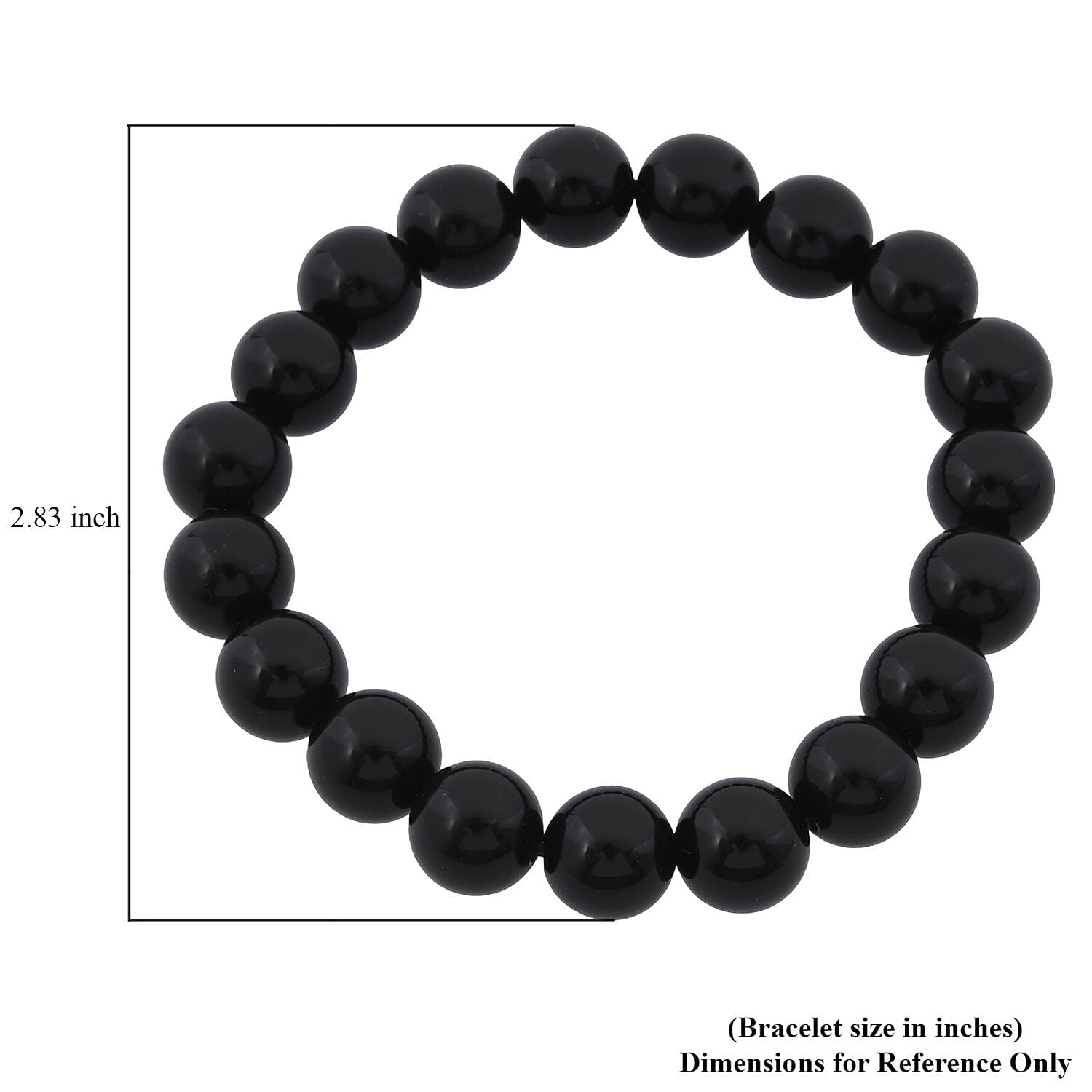 Black Obsidian 131.00 ctw Beaded Stretch Bracelet