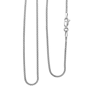950 Platinum Sleek Box Chain Necklace 20 Inches 4.30 Grams