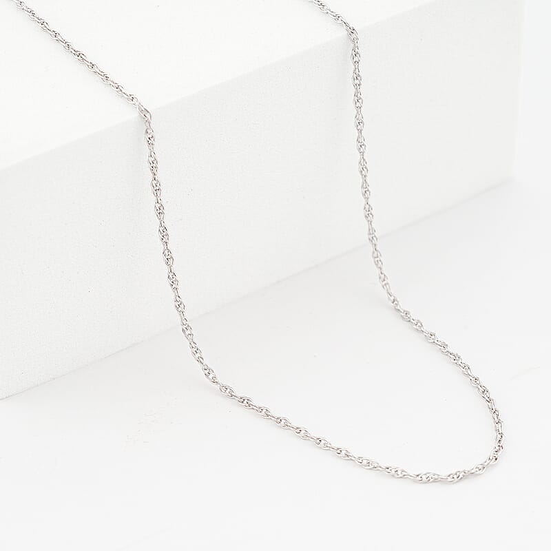 Rhapsody 950 Platinum Rope Chain Necklace 20 Inches 4.70 Grams