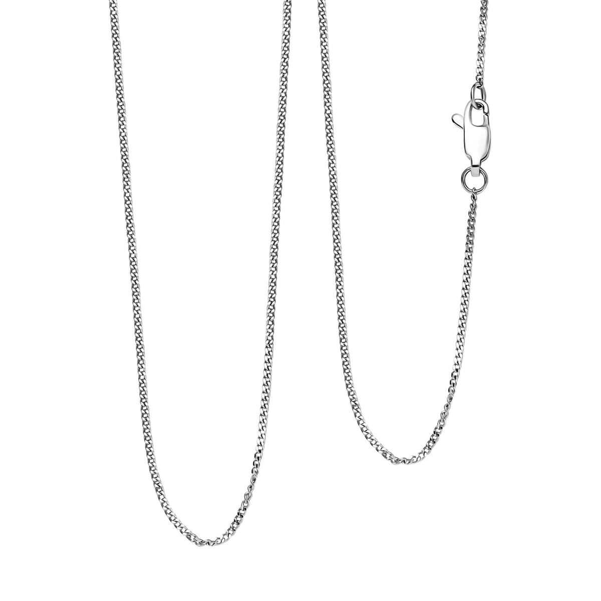 950 Platinum Sleek Curb Chain Necklace 20 Inches 3.10 Grams image number 0