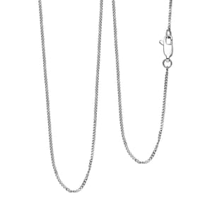 950 Platinum Sleek Curb Chain Necklace 20 Inches 3.10 Grams