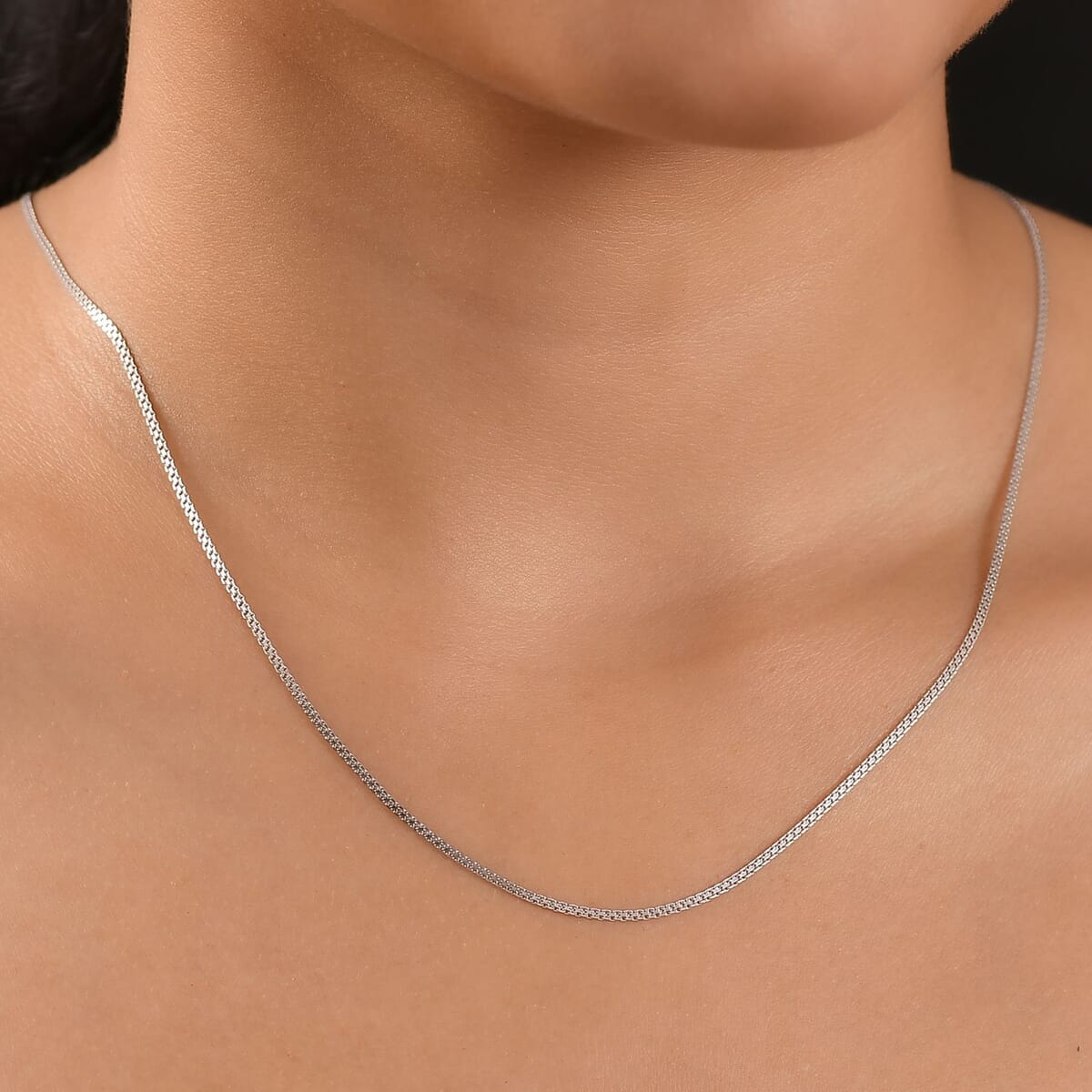 950 Platinum Sleek Curb Chain Necklace 20 Inches 3.10 Grams image number 2