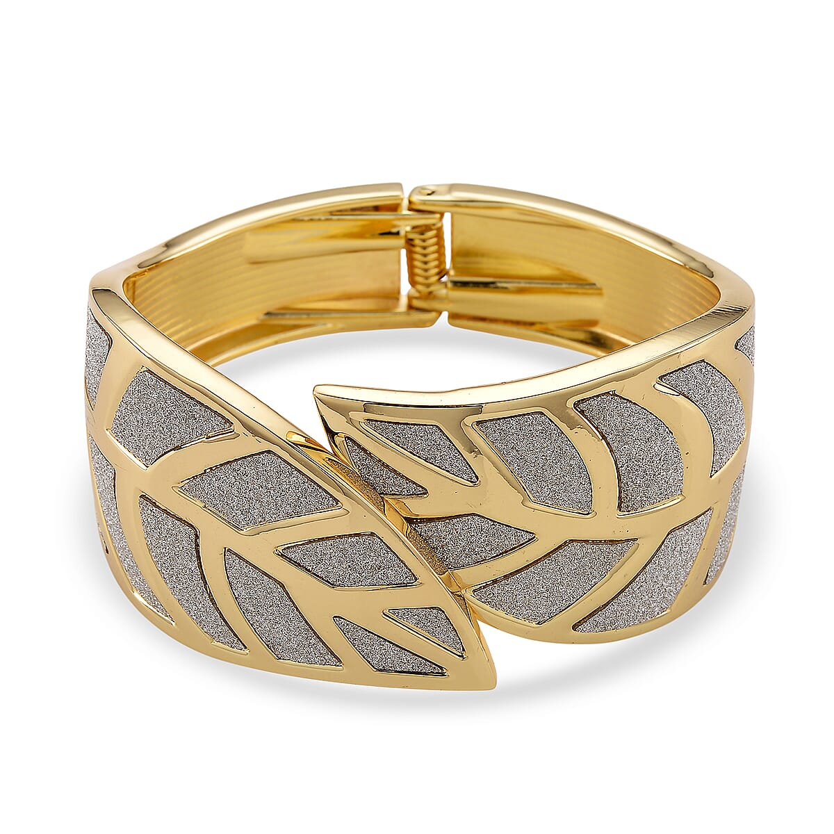 Leaf Bangle Bracelet in Goldtone (7.25 In) image number 0