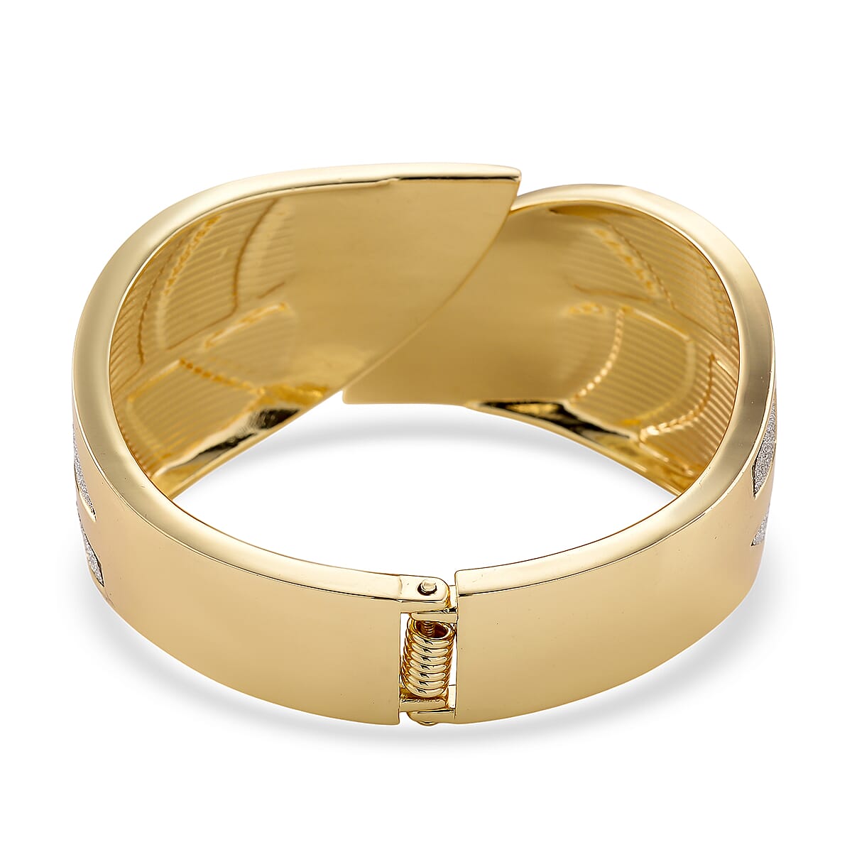 Leaf Bangle Bracelet in Goldtone (7.25 In) image number 3