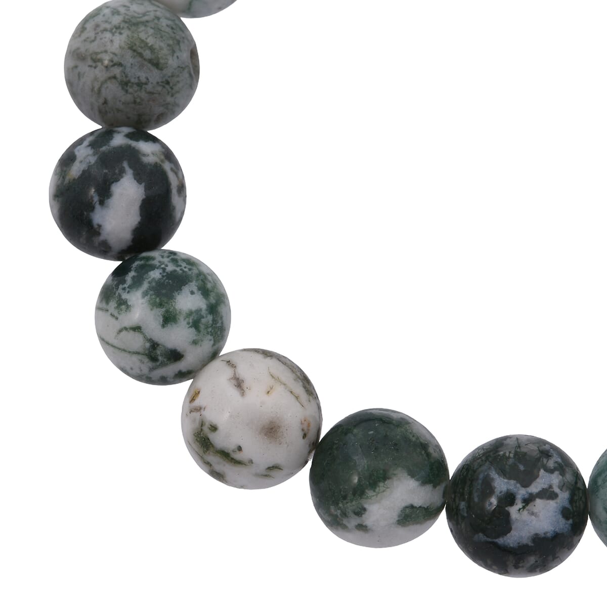 Tree Agate Beaded 133.55 ctw Stretch Bracelet  image number 3