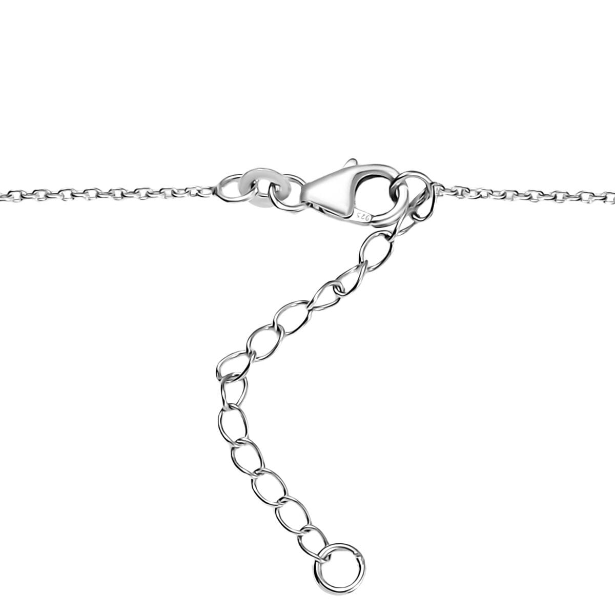 D'Joy Elysian Opal (Triplet) and White Zircon 6.75 ctw City Skylines Necklace in Rhodium Over Sterling Silver 18 Inches image number 4