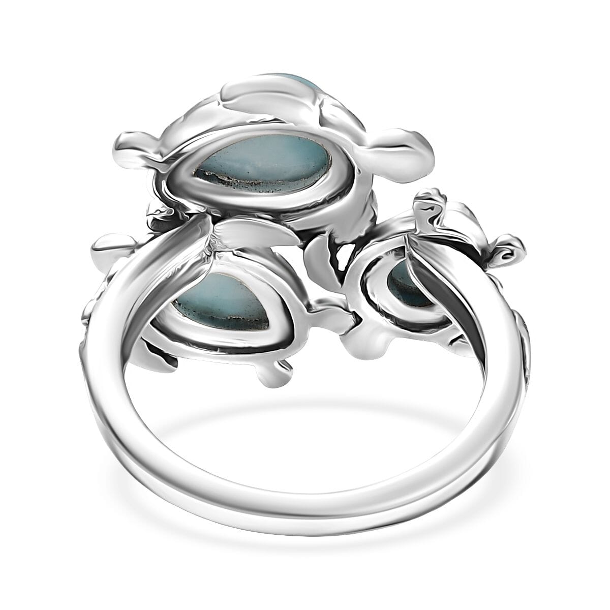 D’Joy Artisan Crafted Larimar 2.80 ctw Ring in Sterling Silver (Size 7.0)  image number 4