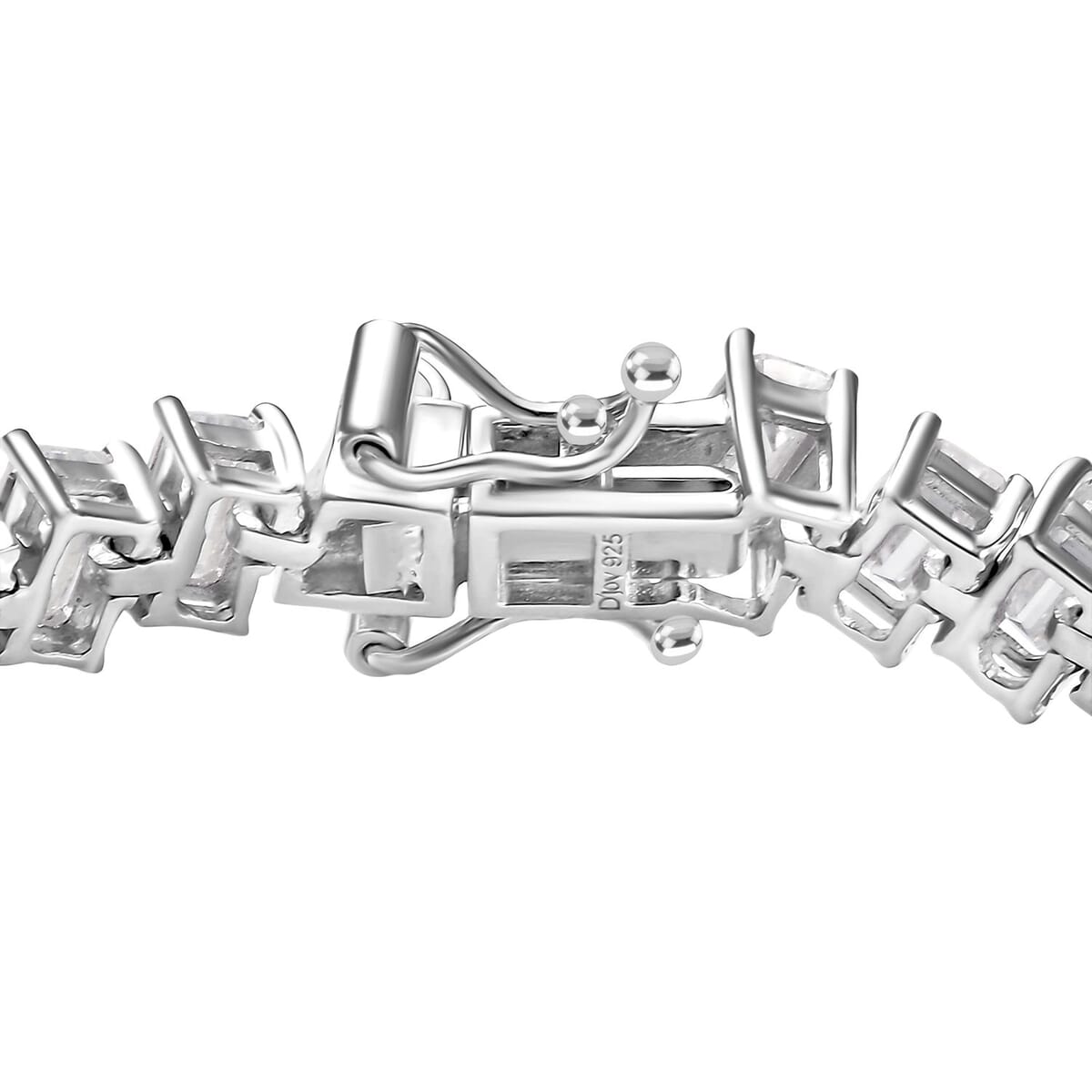D'Joy Moissanite 14.10 ctw Bracelet in Rhodium Over Sterling Silver (8.00 In) image number 3