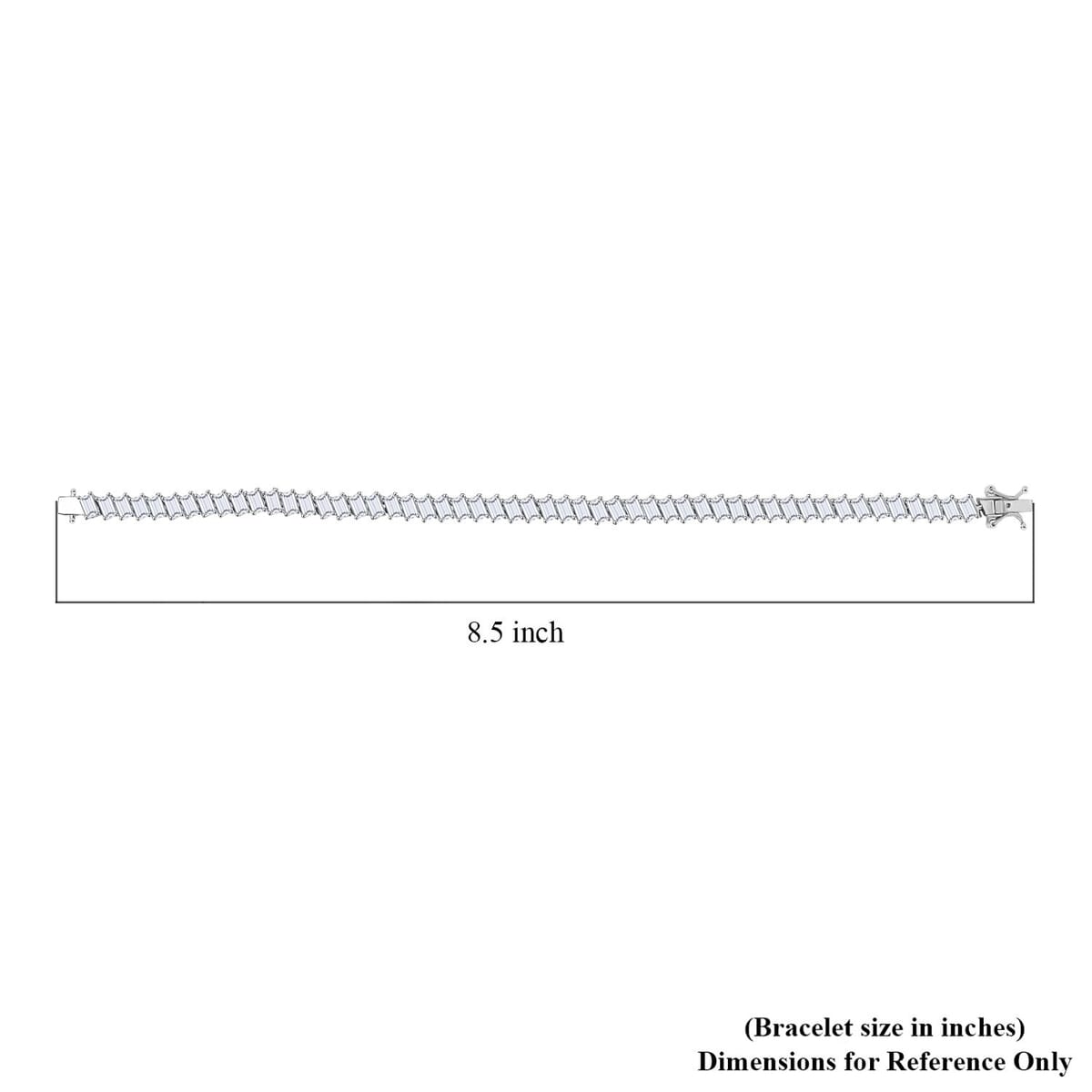 D'Joy Moissanite 14.10 ctw Bracelet in Rhodium Over Sterling Silver (8.00 In) image number 4