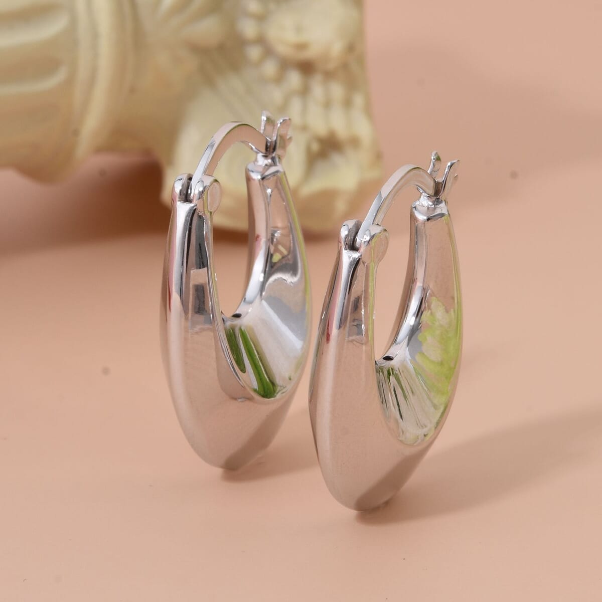 Hoop Earrings in 999 Platinum 5.79 Grams image number 1