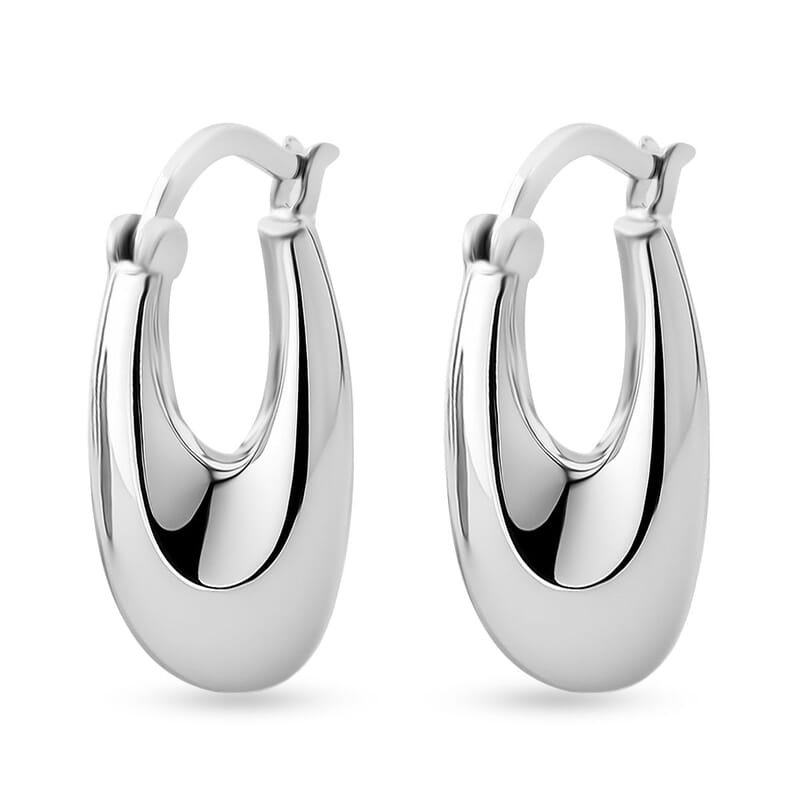 Hoop Earrings in 999 Platinum 5.79 Grams