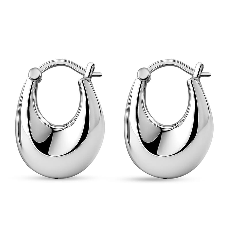 Hoop Earrings in 999 Platinum 5.79 Grams
