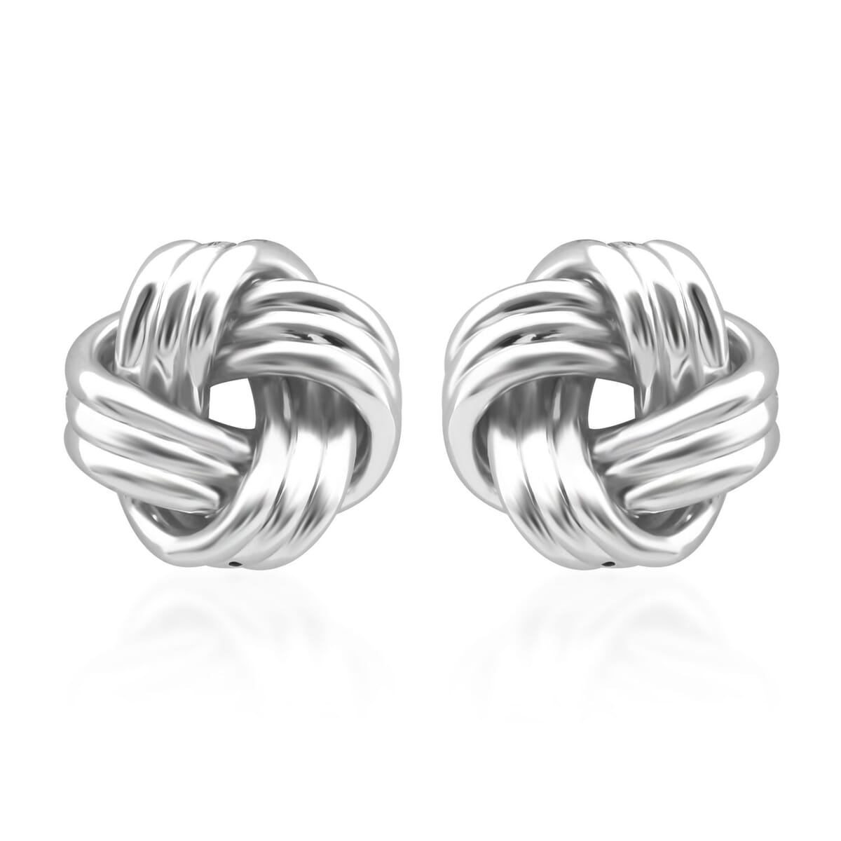 Knot Stud Earrings in 999 Platinum 5.38 Grams image number 0