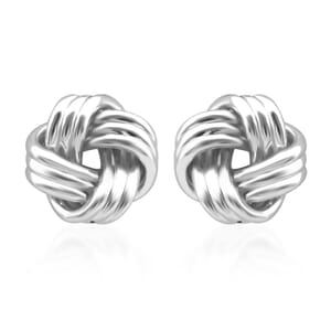 Knot Stud Earrings in 999 Platinum 5.38 Grams