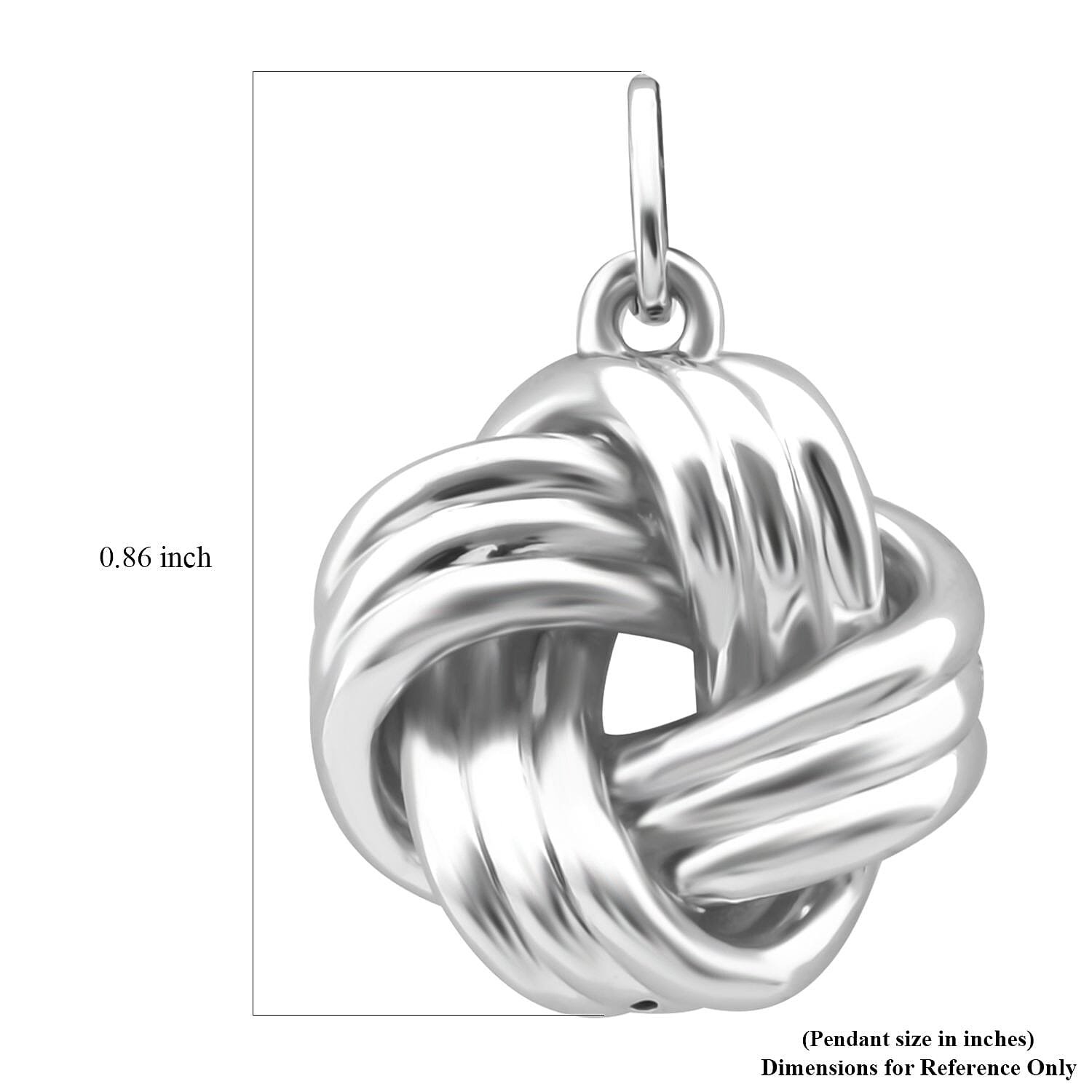 Knot Pendant without Chain in 999 Platinum 2.73 Grams