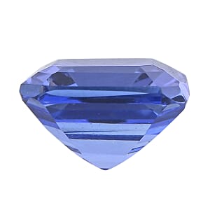 Certified & Appraised AAAA Asscher Cut Tanzanite Set of 2 (Sqr 6x6 mm) 2.00 ctw
