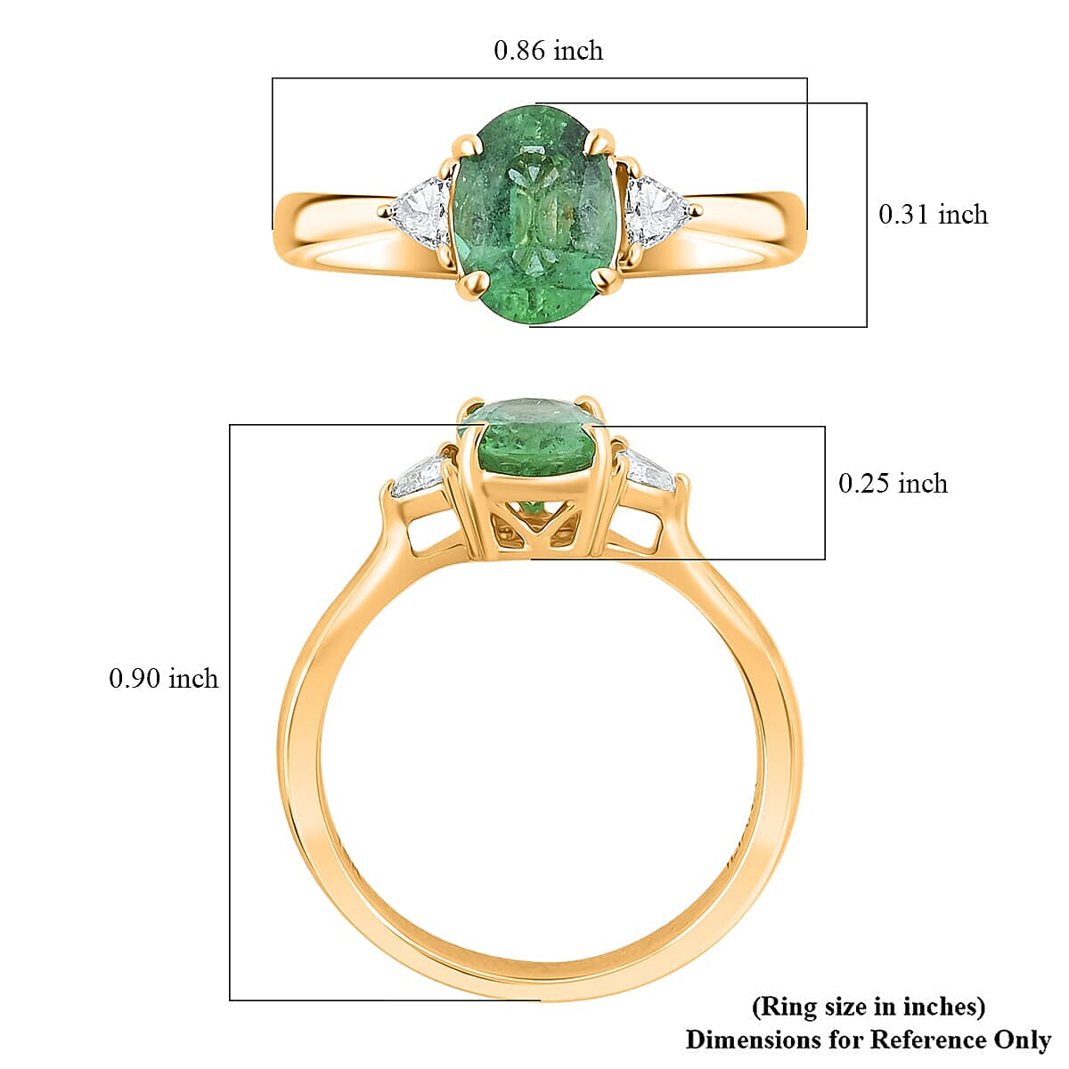 Certified & Appraised Iliana AAAA Kagem Gemfield Emerald and SI Diamond 1.40 ctw Ring in 18K Yellow Gold (Size 6.0) image number 5