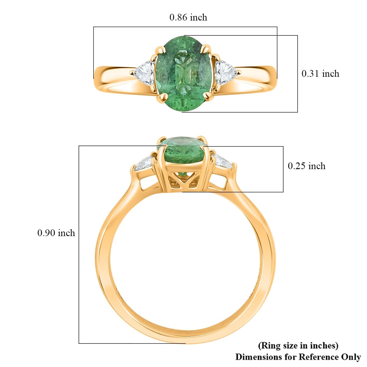 Certified & Appraised Iliana AAAA Kagem Gemfield Emerald and SI Diamond 1.40 ctw Ring in 18K Yellow Gold (Size 6.5) image number 5