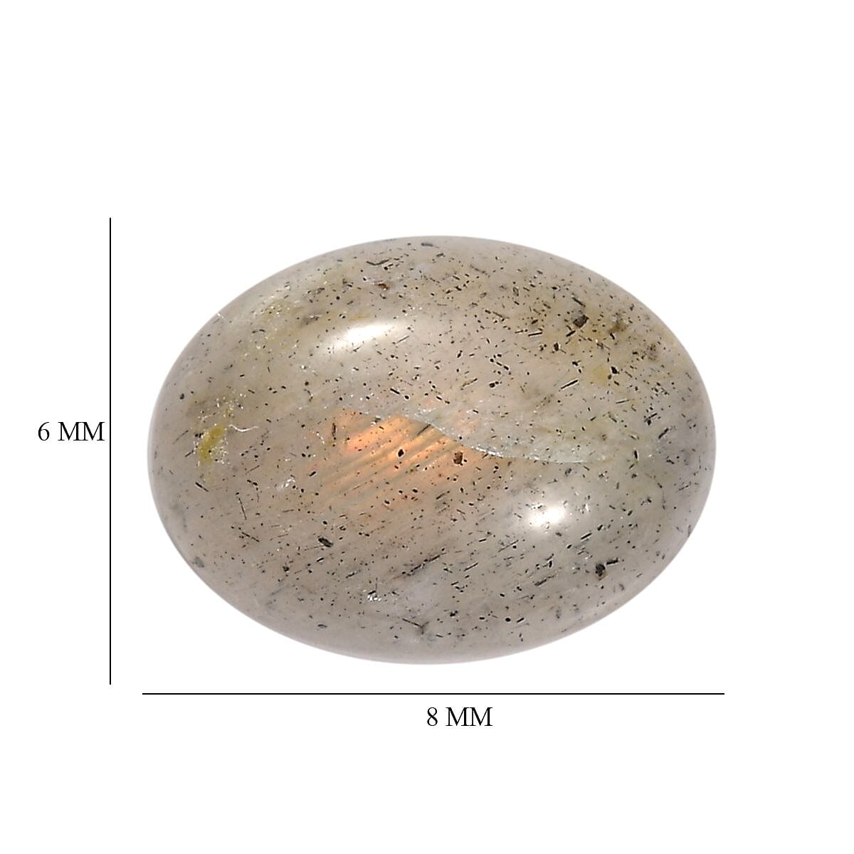 Fire Labradorite (Ovl 8x6 mm) 1.10 ctw Loose Gemstone
