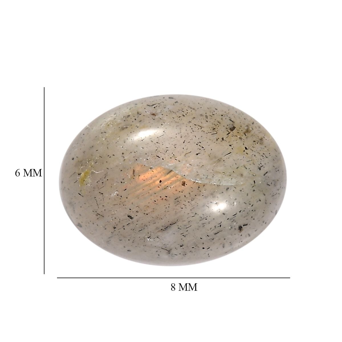 Fire Labradorite (Ovl 8x6 mm) 1.10 ctw Loose Gemstone image number 4