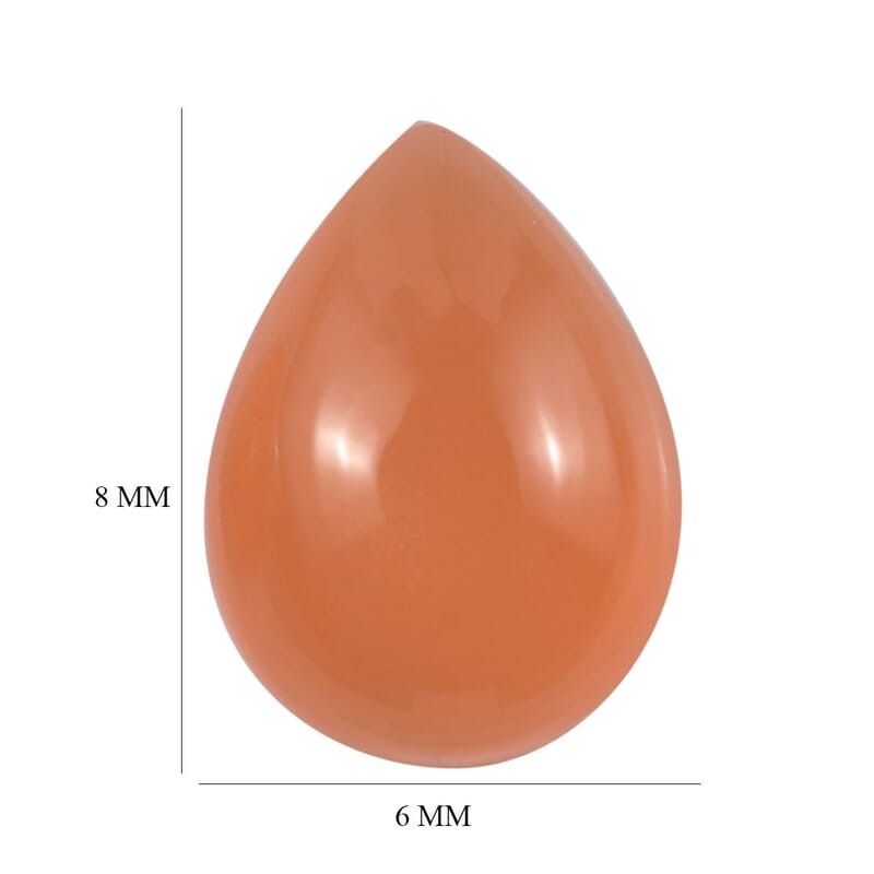 Peach Moonstone Set of 2 (Pear 8x6 mm) 1.96 ctw Loose Gemstone
