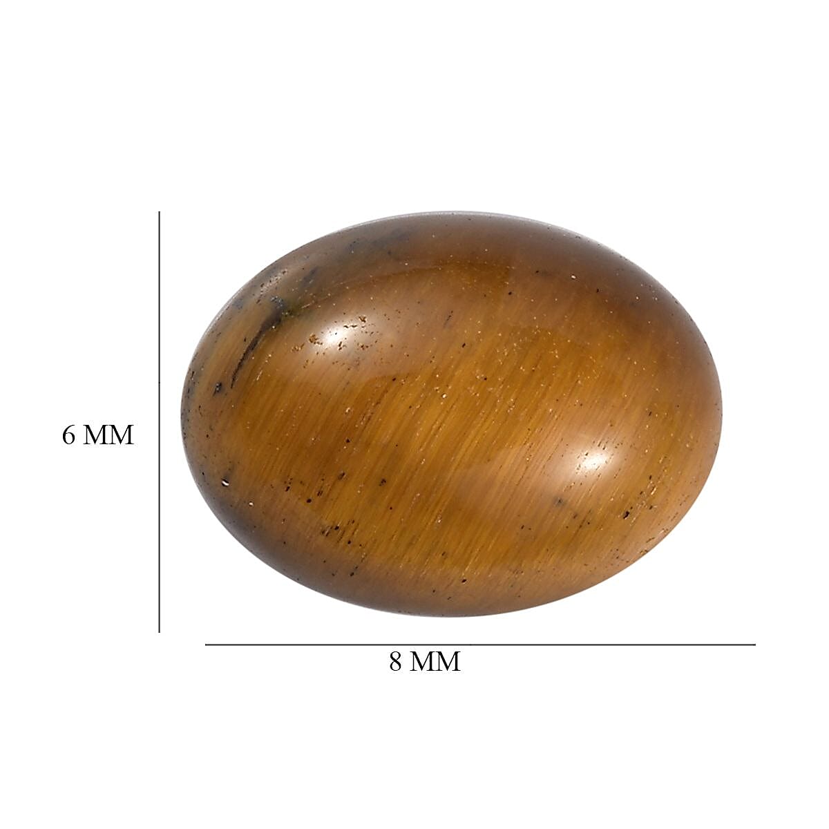 Tigers Eye (Ovl 8x6 mm) 1.20 ctw Loose Gemstone image number 4