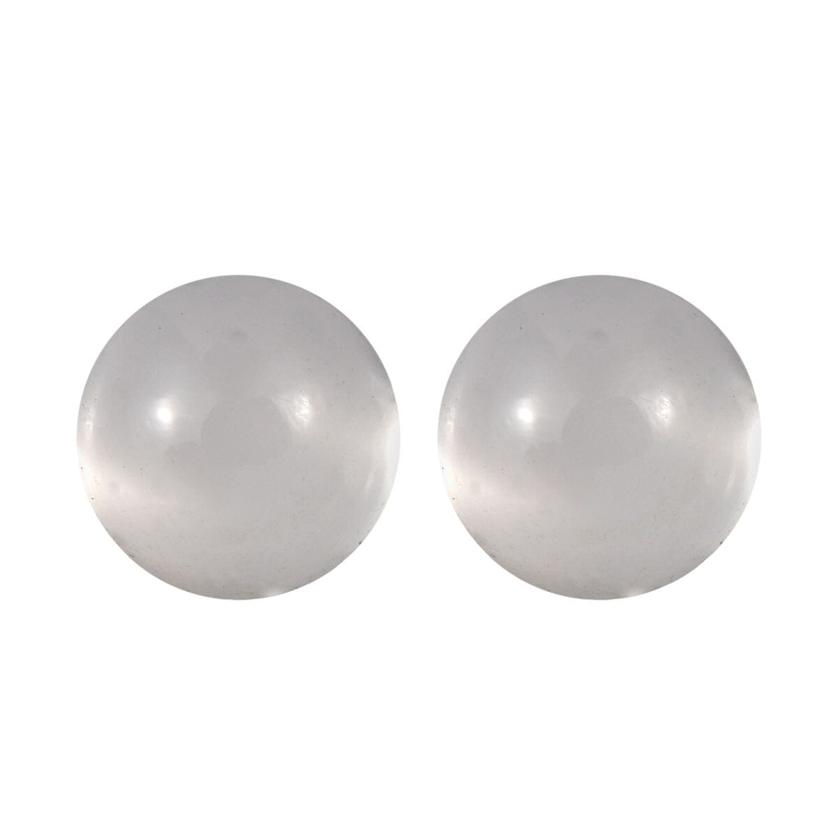 White Moonstone Set of 2 (Rnd 5 mm) 1.00 ctw Loose Gemstone image number 0