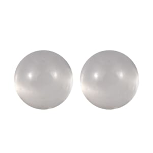 White Moonstone Set of 2 (Rnd 5 mm) 1.00 ctw Loose Gemstone