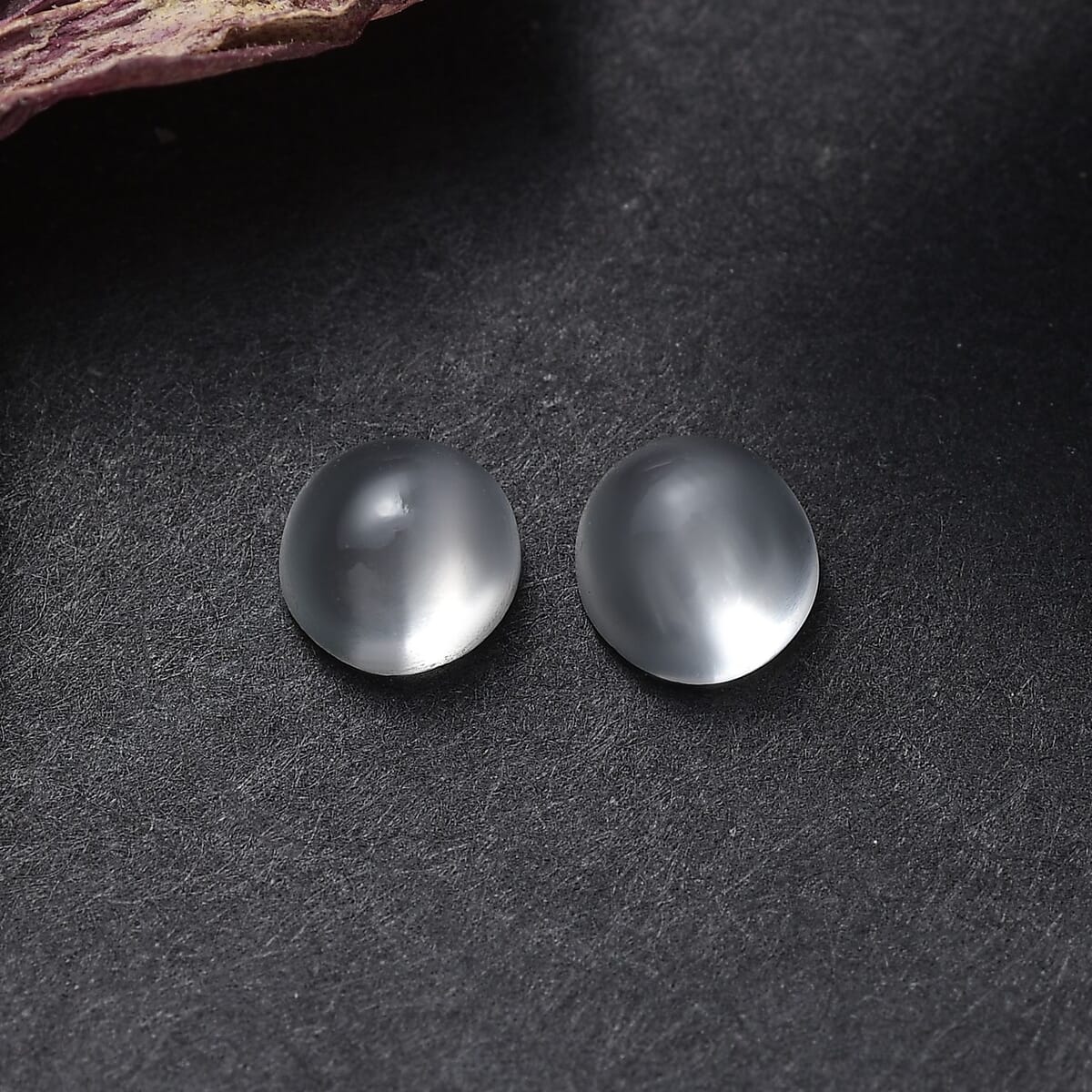 White Moonstone Set of 2 (Rnd 5 mm) 1.00 ctw Loose Gemstone image number 1