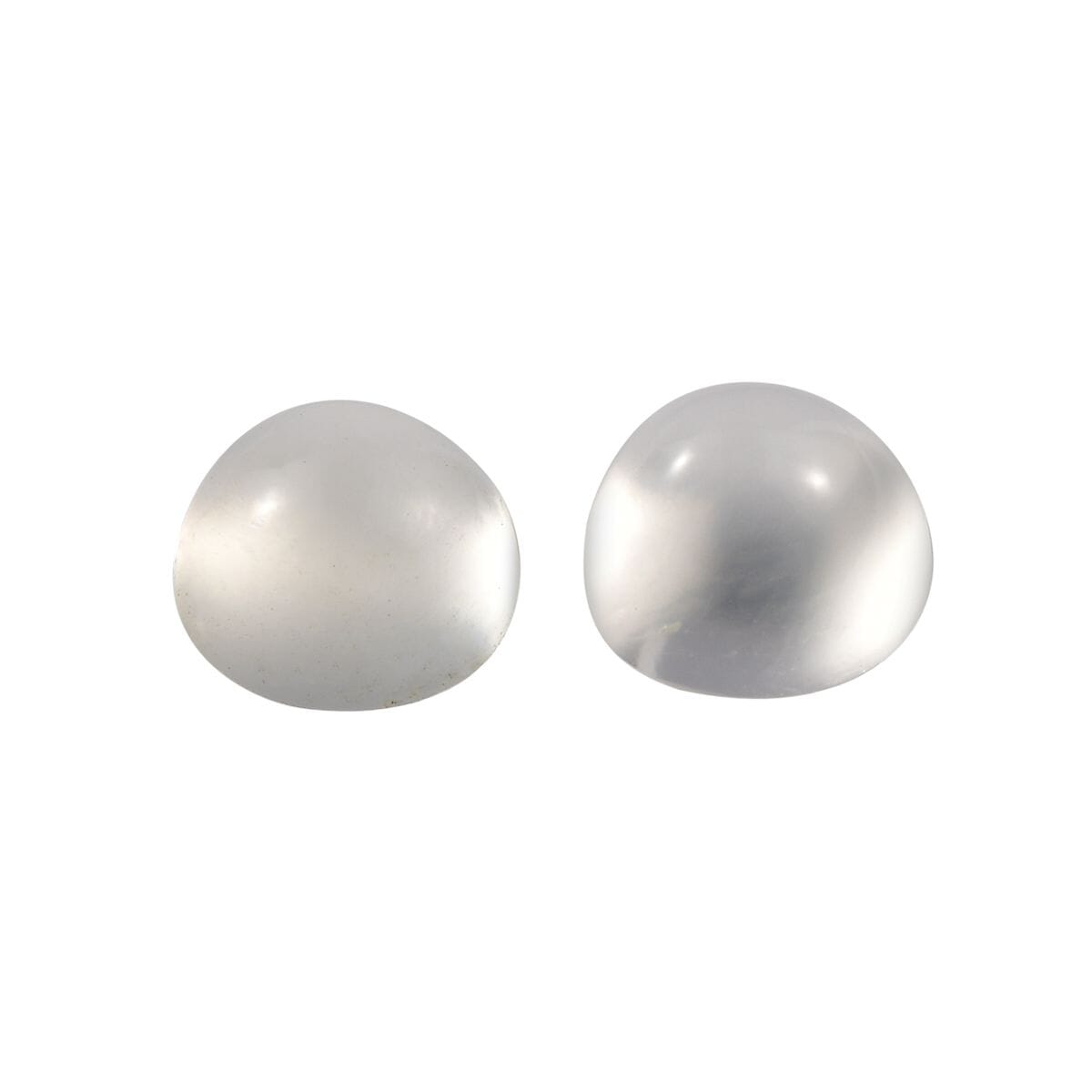 White Moonstone Set of 2 (Rnd 5 mm) 1.00 ctw Loose Gemstone image number 2