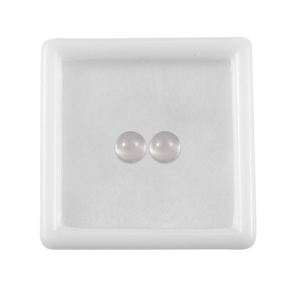 White Moonstone Set of 2 (Rnd 5 mm) 1.00 ctw Loose Gemstone image number 3