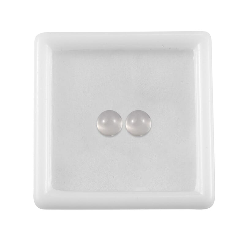 White Moonstone Set of 2 (Rnd 5 mm) 1.00 ctw Loose Gemstone