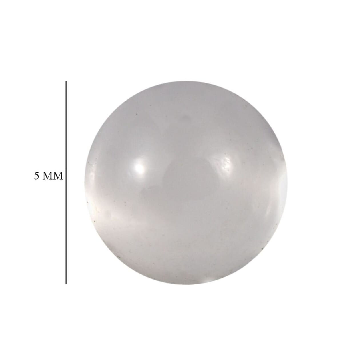 White Moonstone Set of 2 (Rnd 5 mm) 1.00 ctw Loose Gemstone image number 4