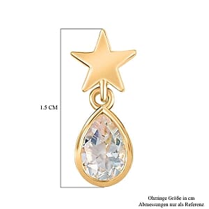 D'Joy Premium Malagasy Moonstone 1.14 ctw Earrings in 18K Vermeil Yellow Gold Over Sterling Silver