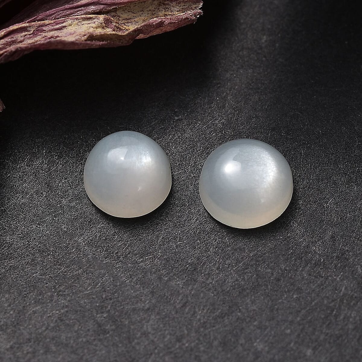 White Moonstone Set of 2 (Rnd 6 mm) 1.57 ctw Loose Gemstone image number 1