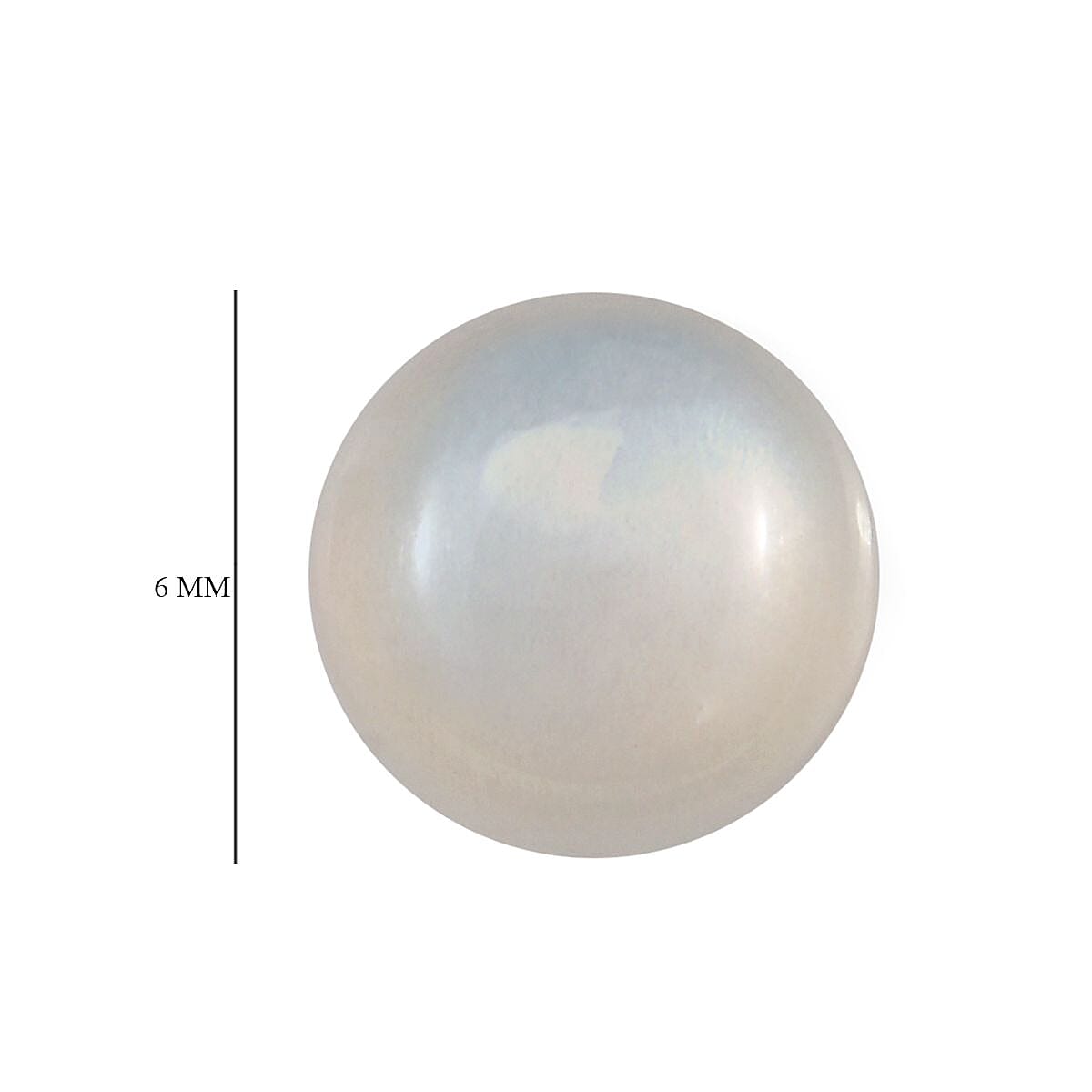 White Moonstone Set of 2 (Rnd 6 mm) 1.57 ctw Loose Gemstone image number 4