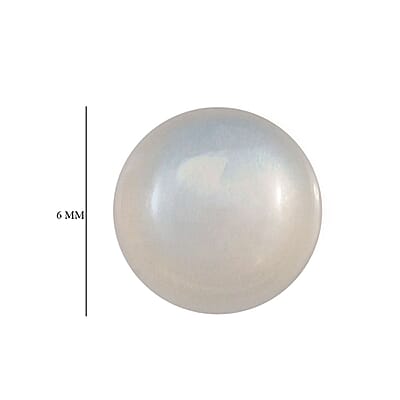 White Moonstone Set of 2 (Rnd 6 mm) 1.57 ctw Loose Gemstone