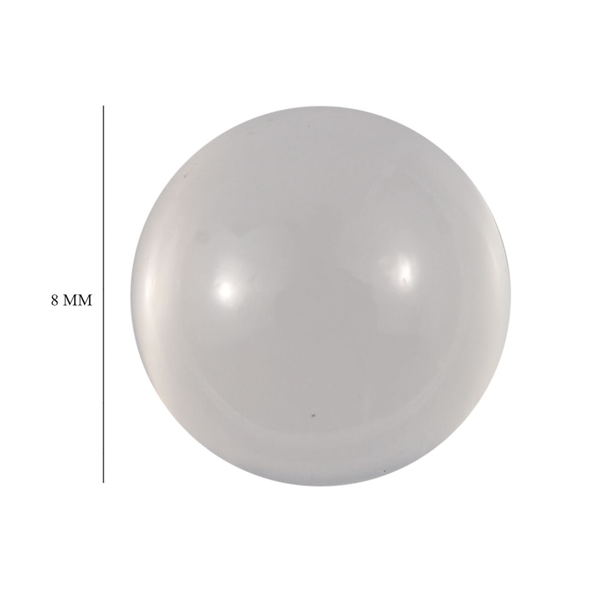White Moonstone (Rnd 8 mm) 1.55 ctw Loose Gemstone image number 4