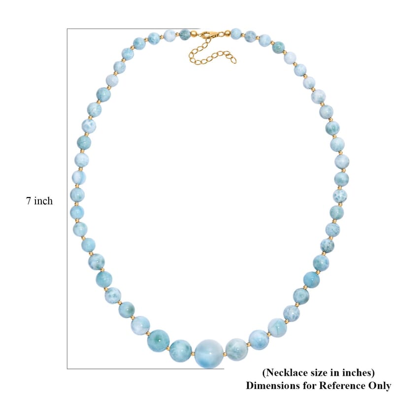 AAA Larimar 180.00 ctw Beaded Necklace