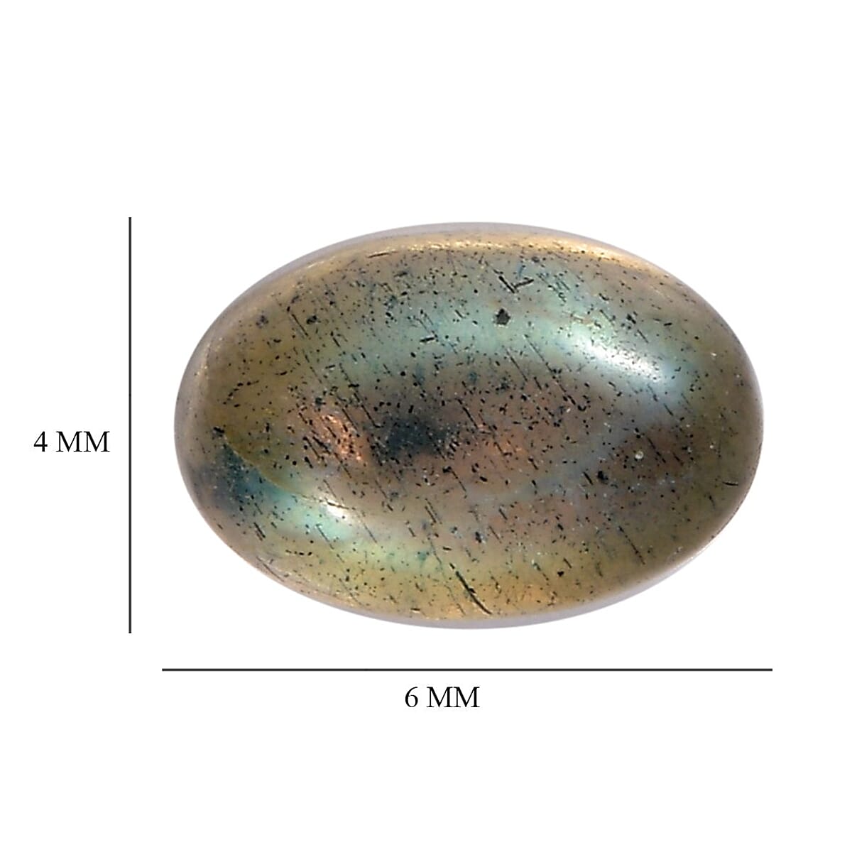 Malagasy Labradorite (Ovl 6x4 mm) 1.05 ctw Loose Gemstone image number 4