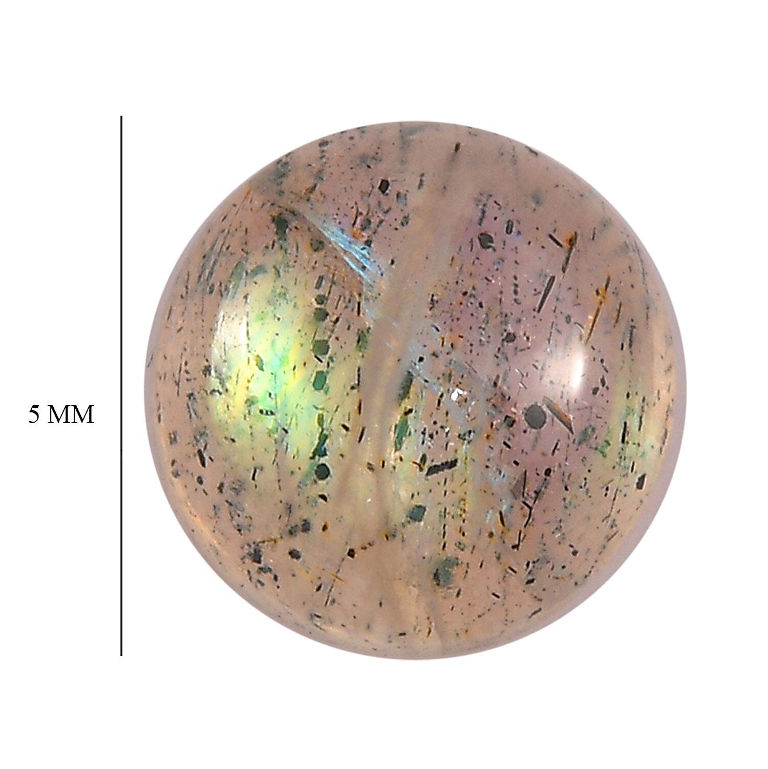 Malagasy Labradorite Set of 2 (Rnd 5 mm) 0.50 ctw Loose Gemstone