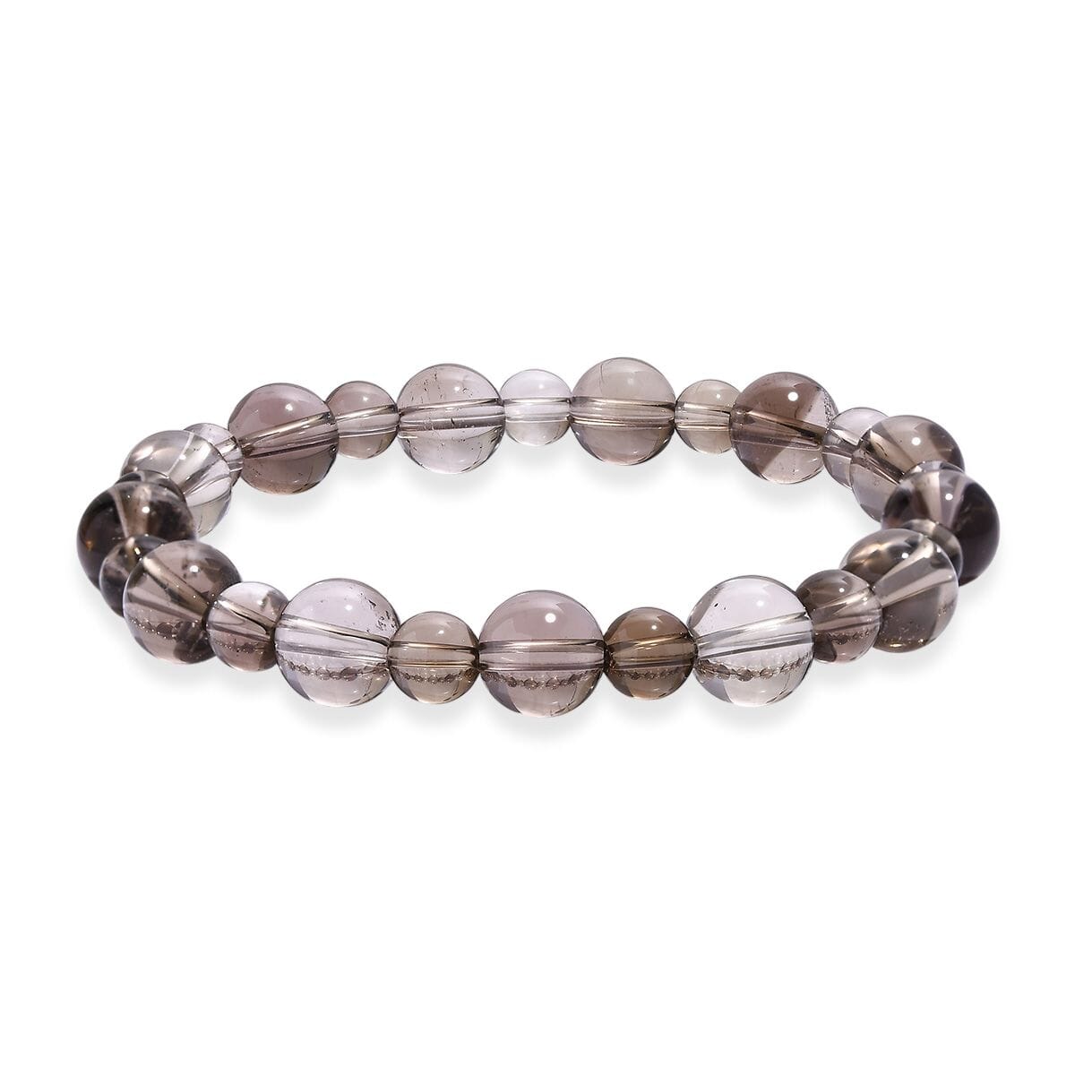 Brazilian Smoky Quartz 130.00 ctw Beaded Stretch Bracelet image number 0