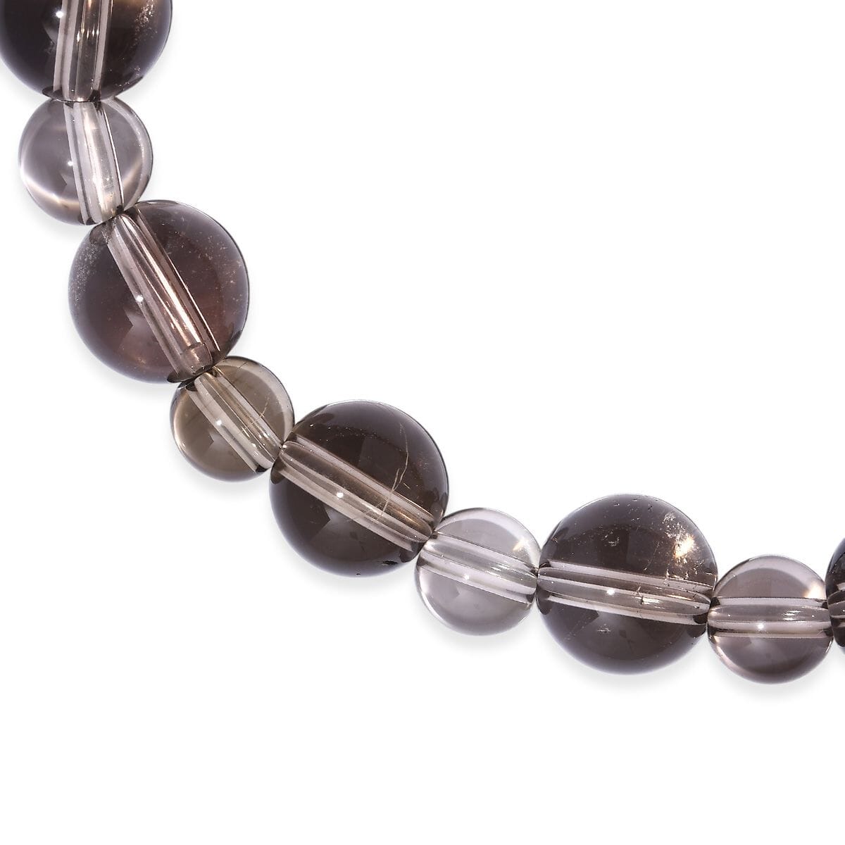 Brazilian Smoky Quartz 130.00 ctw Beaded Stretch Bracelet image number 3