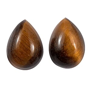 Tigers Eye Set of 2 (Pear 7x5 mm) 1.81 ctw Loose Gemstone
