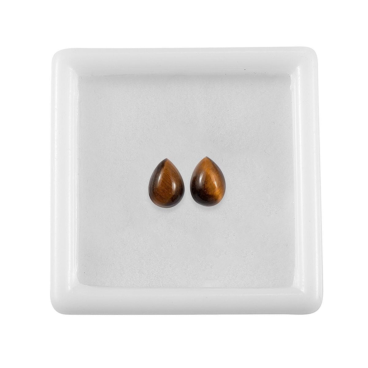 Tigers Eye Set of 2 (Pear 7x5 mm) 1.81 ctw Loose Gemstone image number 3