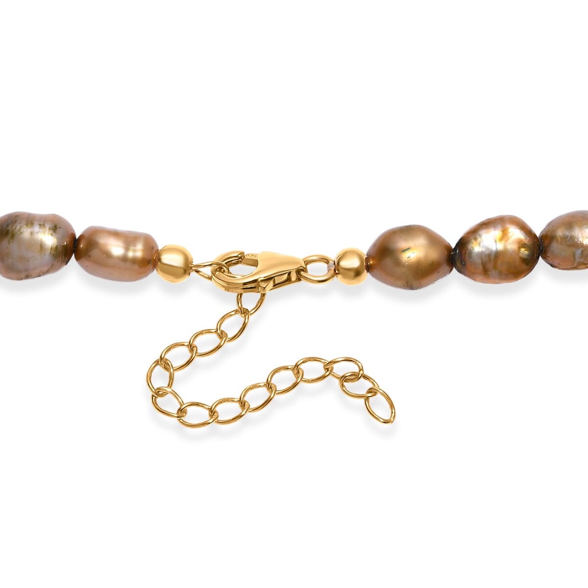 Multi Color Pearl (D) Necklace in 18K Vermeil Yellow Gold Over Sterling Silver 18 Inches image number 4