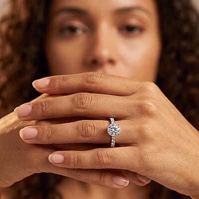IGI Certified Luxuriant Lab Grown Diamond E-F, VS 1.50 ctw Hidden Halo Ring in 950 Platinum (Size 10.0) 4.80 Grams