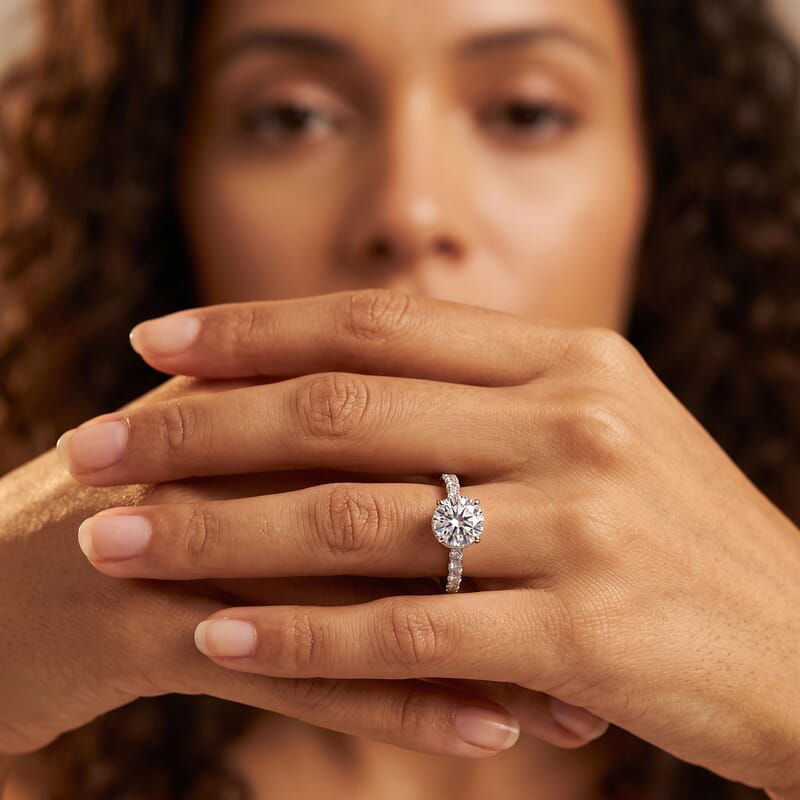 IGI Certified Luxuriant Lab Grown Diamond E-F, VS 1.50 ctw Hidden Halo Ring in 950 Platinum (Size 10.0) 4.80 Grams