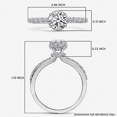 IGI Certified Luxuriant Lab Grown Diamond E-F, VS 1.50 ctw Hidden Halo Ring in 950 Platinum (Size 10.0) 4.80 Grams