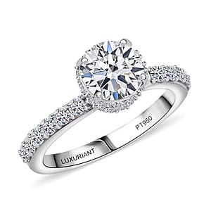 IGI Certified Luxuriant Lab Grown Diamond EF-VS 1.50 ctw Ring in 950 Platinum (Size 11.0) 4.80 Grams (Del. In 10-12 Days)